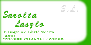sarolta laszlo business card
