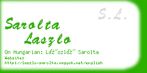 sarolta laszlo business card